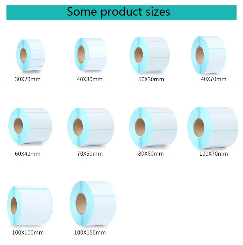 Thermal label sticker Supermarket price Blank barcode label direct print waterproof printing material adhesive