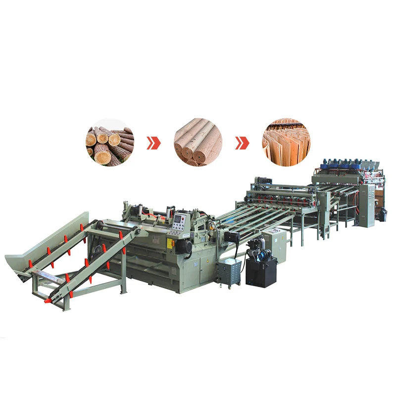 Automatic  Wood Debarkers 4Ft Core Veneer Production Line Wood Log Peeling