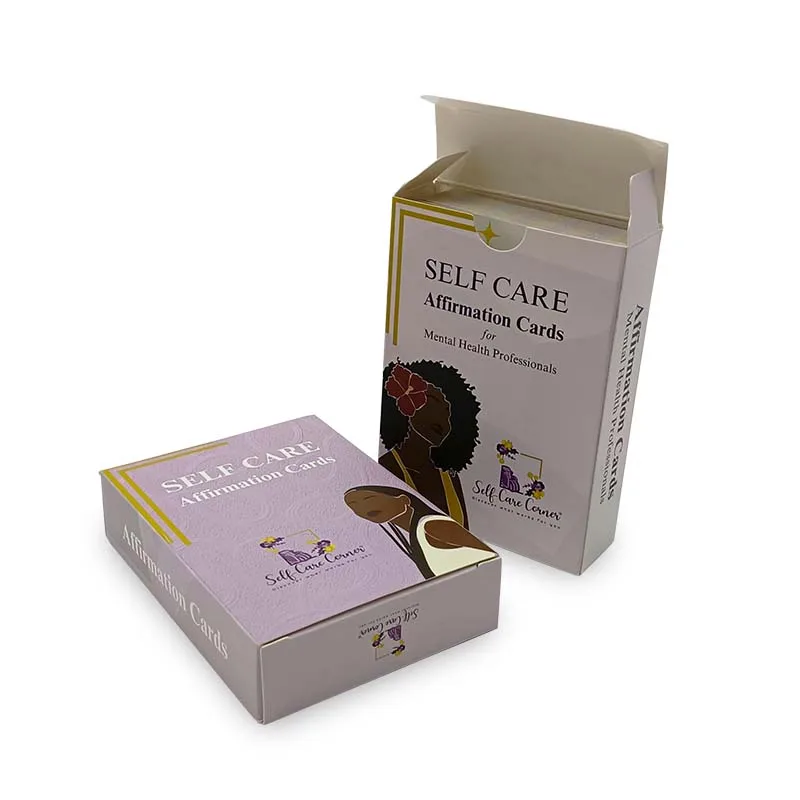 High Quality Custom Kindness Cards Self Care Stress Free 52 Mindfulness Positive Affirmation Cards For Black Women