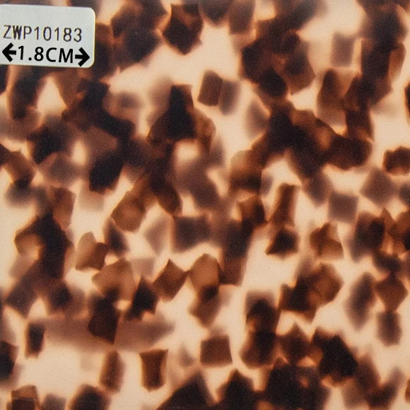 Wholesale yellow colored patterned acetate sheet for hairpin comb glasses laser cut