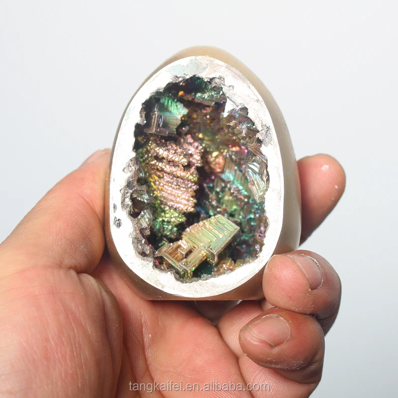 Wholesale High Quality Bismuth Ore Decorated Bismuth Ore Crystal Geode Egg