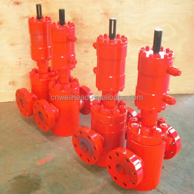 FACTORY DIRECT SALE GOOD QUALITY API 6A FORGED ALLOY STEEL PFFY HIGH PRESSURE HYDRAULIC ACTUATOR RISE STEM SLAB GATE VALVE