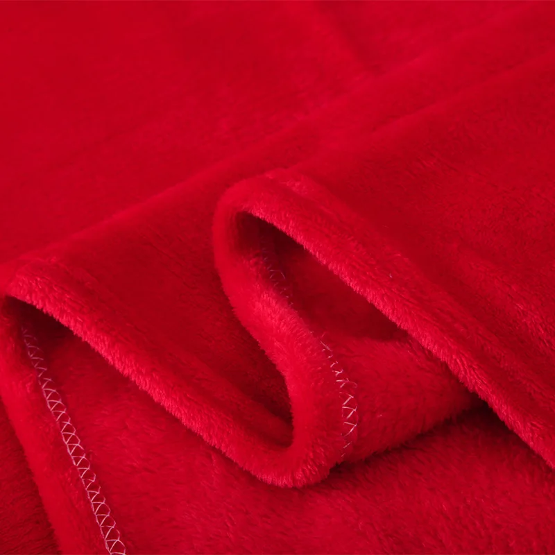 Factory Wholesale Custom Cheap Soft 100% Polyester Microfiber Solid Twin Queen King Size Winter Warming Flannel Fleece Blanket