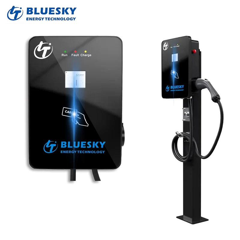 
7kw AC EV Charger 2.4 screen wall mounted electric car charging system evse j1772 charger  (1600153220609)