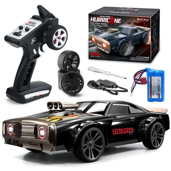 35KM/H RC Car 4WD Muscle Car With LED Light 1:16 High Speed Drifting Rc Drift Car