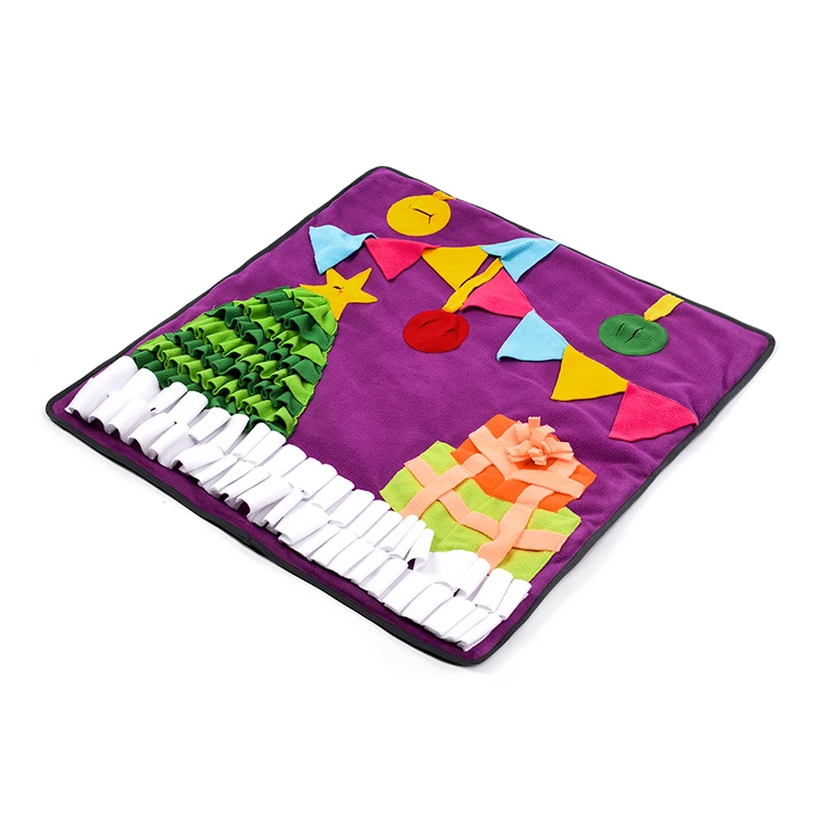 Christmas tree washable nosework slow feeding snuffle dog interactive training toy puzzle feeder game pet mat