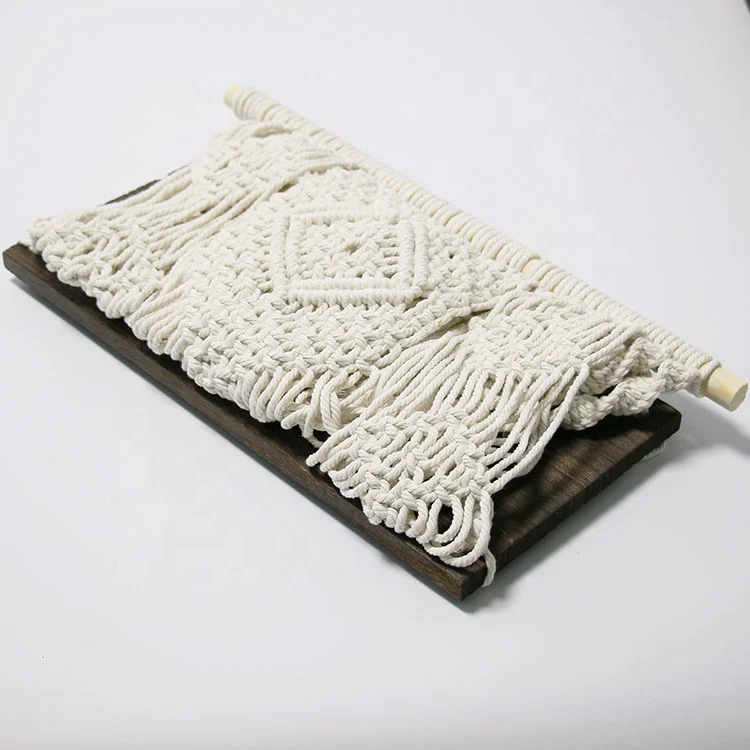  Макраме настенная подвесная полка Boho декоративные плавающие растения качели деревянная вешалка для