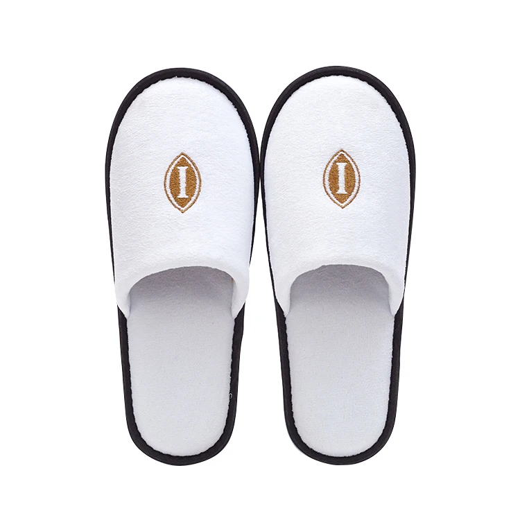5-Star Disposable White Cotton Slippers Luxury Hotel Slippers Custom Logo