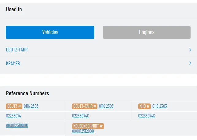 Оригинальный комплект поршневых колец KS 800012512000 01162303 02233074 02233074C использование в DEUTZ-FAHR Крамер