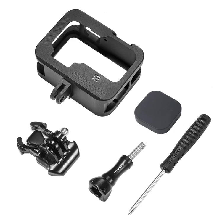 Оптовая продажа PULUZ для GoPro HERO9 черная металлическая рамка крепление защитный чехол с пряжкой базовое и