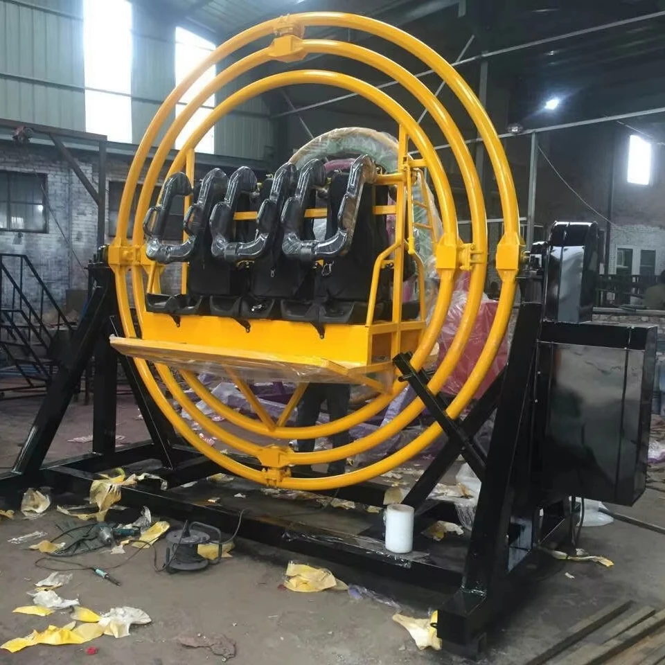 Portable 3D Human Gyroscope Ride Amusement Park Human Gyroscope Space Ball For Sale