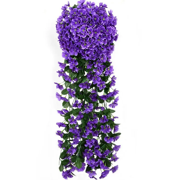 Luxury Violet Vine Silk Artificial Wall Hanging Flowers Enhance Your Home and Wedding Atmosphere