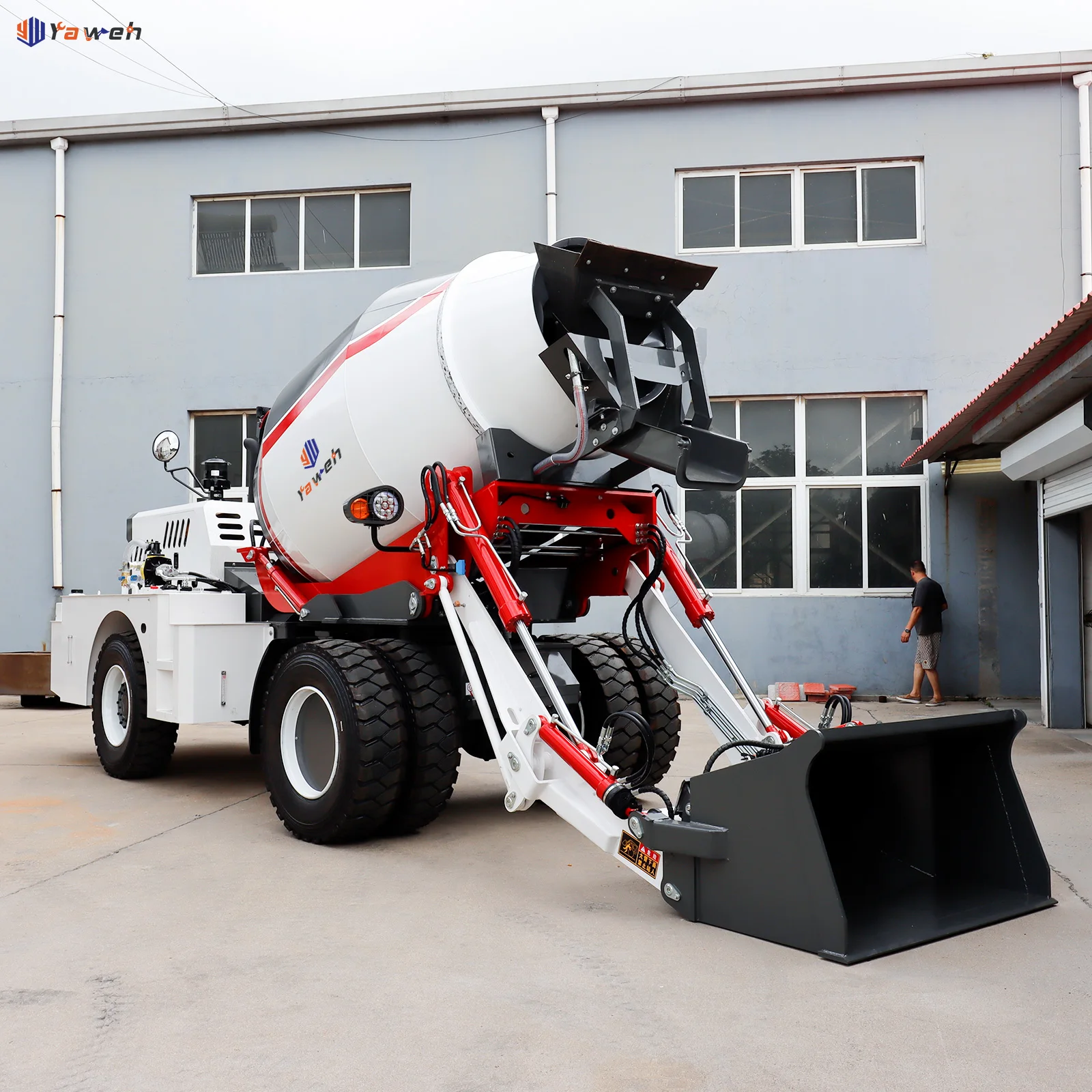Yaweh Mobile mobile bender for 3m3 self feeding self loading volumetric mini concrete mixer trucks small bag truck