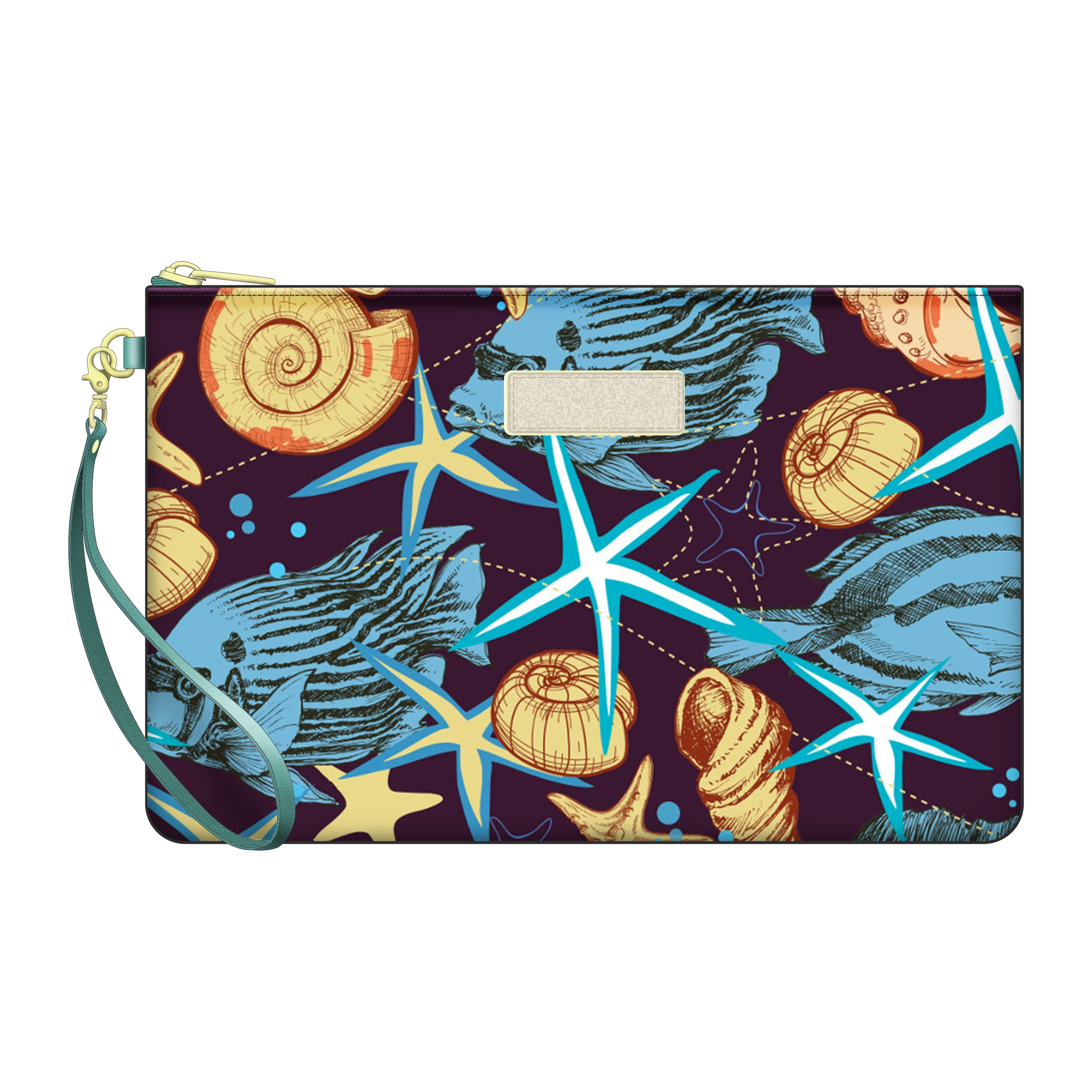 Wholesale Printed Polyester Canvas Zipper Pouch With Suede Tassel Ller Makeup Cosmetic Bag Gift
