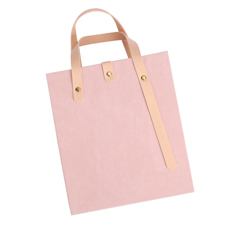 Pink Cartoon Customized Christmas Gift Wholesale Paper Shopping Bag