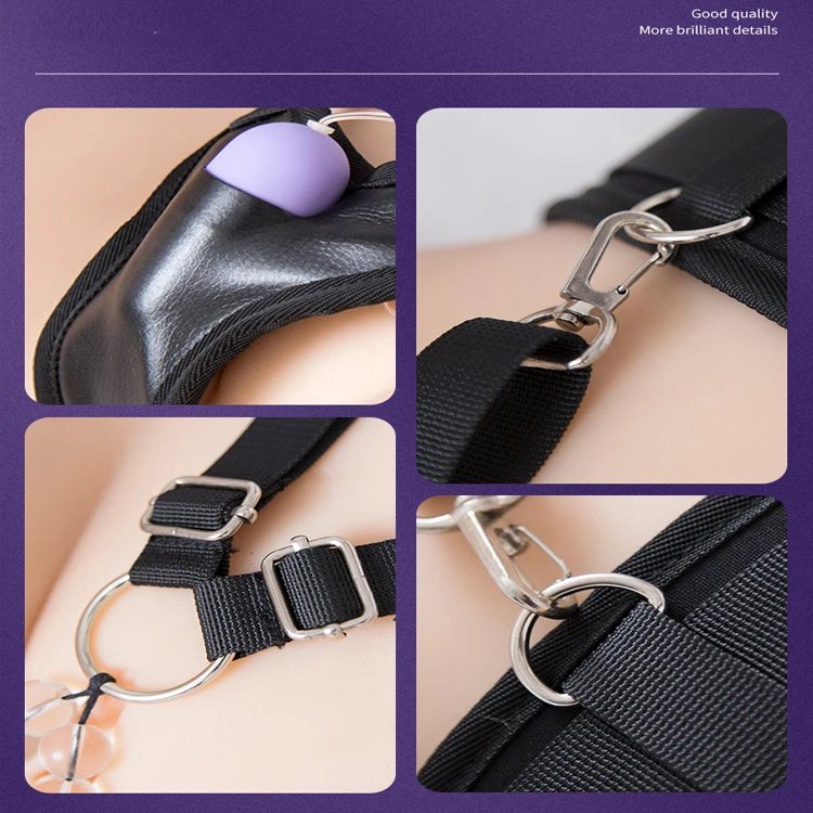 Leather Female Flirting Belt Device PU Panties Body Restraint Harness Bondage Locked Panty Adult SM Sex Toy For Women