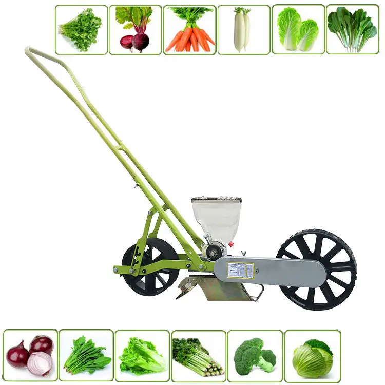 Manual 2-Row Push-Type Vegetable Seeder Home Planter Seeds Agricultural Farm