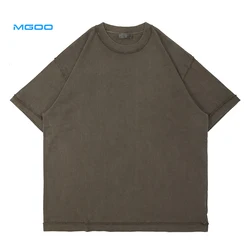 MGOO high quality nautical compass printing logo regular fitting heavy weight unisex black t shirt