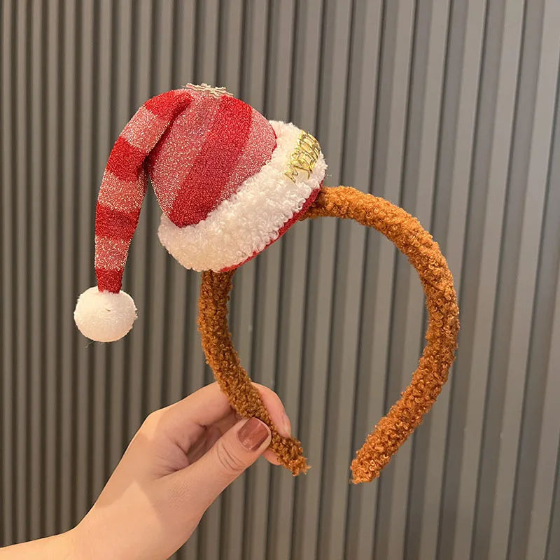 New Design Hot Selling Designer Christmas Decoration Gift Bells Hair Accessories Bows Hair Clips Gift Cute Hair Band for Girls