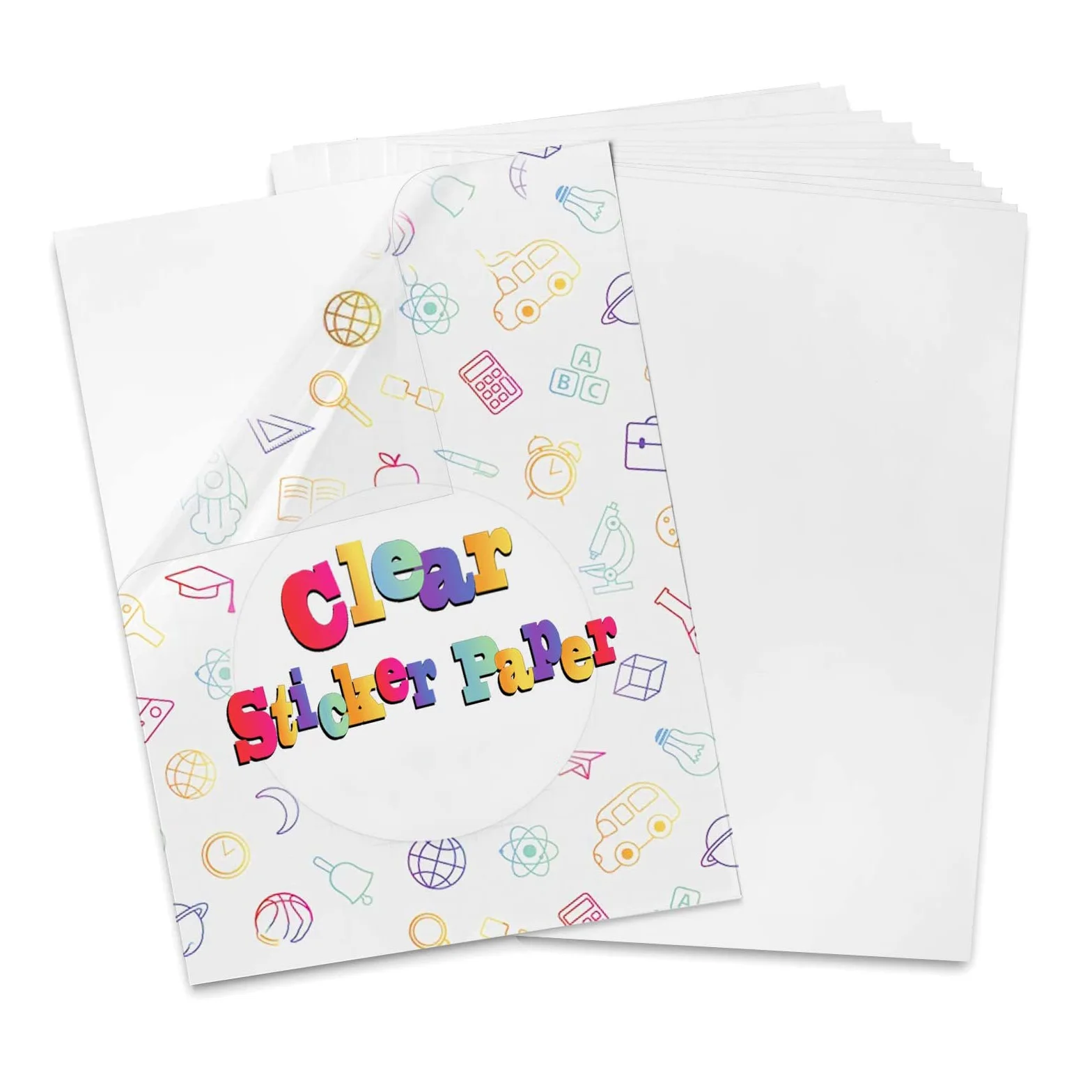 Printable For Laser Inkjet Printed Self Adhesive Transparent Film PET Sticker Paper A4 Blank Label Sticker