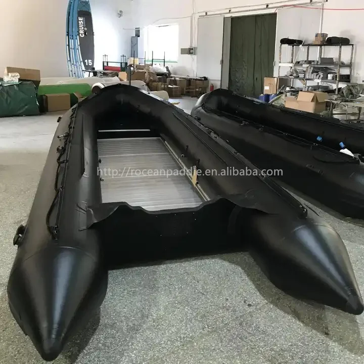 High Quality Rigid Aluminum Floor inflatable rowing boat 10 meter 11meter with outboard engine