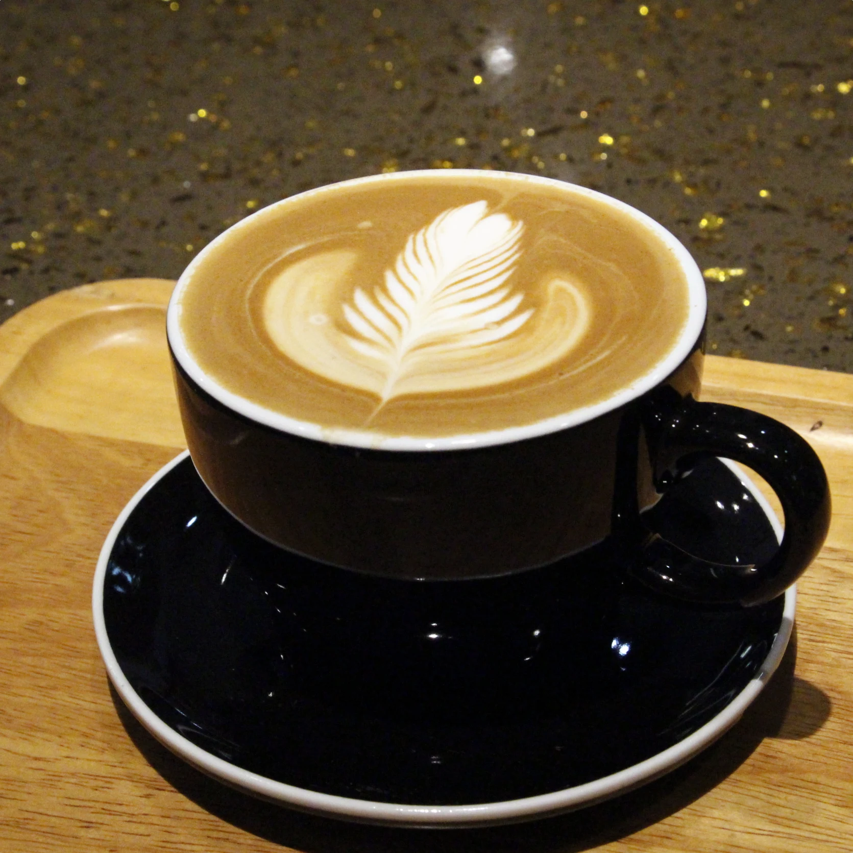 Black Color Ceramic Coffee Cup And Saucer With White Border Porcelain Latte Cappuccino Cups And Saucers For Cafe