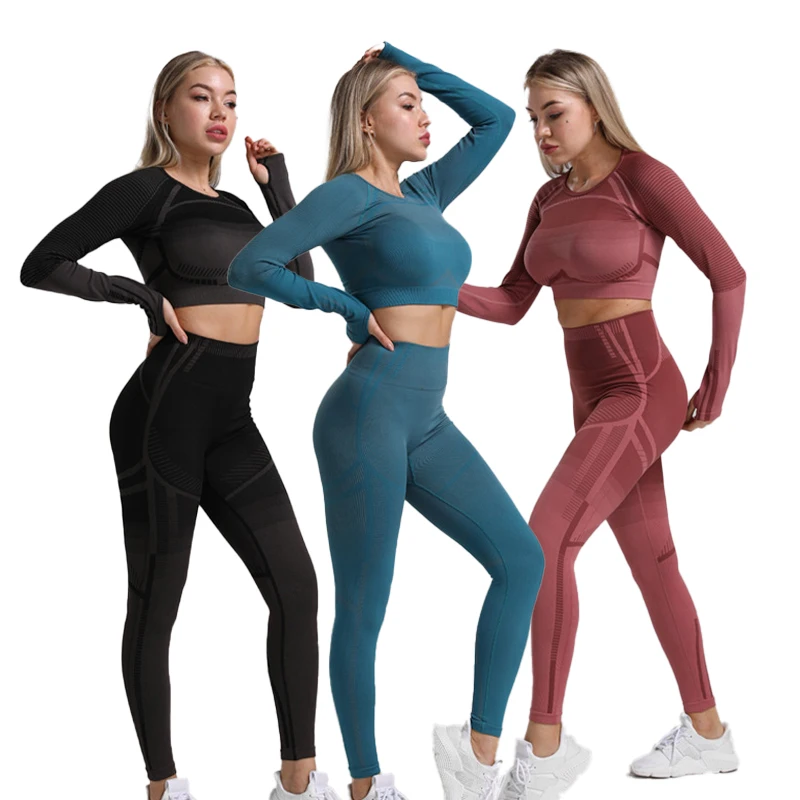 Sport Workout Apparel Plus Size Gym Wear Set Clothes Yoga Pants Leggings Sportswear Yoga Wear For Women