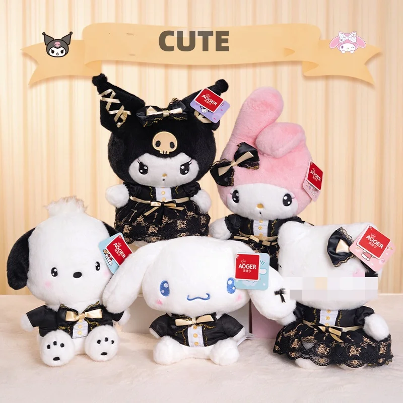 New Cartoon Shine Doll Series Kuromi Melody Pochacco Plush Doll Kawaii Anime Cinnamoroll HK Cat Pillow Birthday Gift Toy