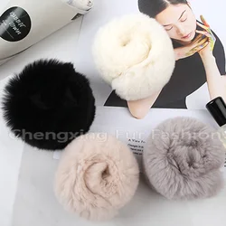 CX-A-104A Fashion Rex Rabbit Fur Slap On Fur Cuff Bracelets Fur