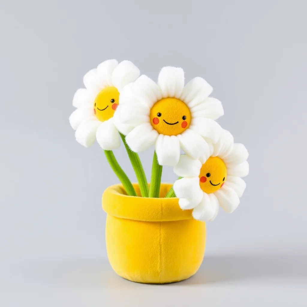 2024 новый дизайн Маленькая ромашка плюшевое растение украшение для дома подарок детей и девочек символический день рождения оптовая продажа