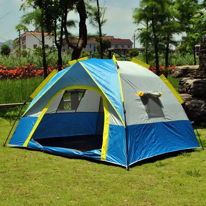 Best Instant Portable 4 Persons Seasons Custom Big Waterproof Cheap Automatic Wholesale Glamping Tente De Camping Outdoor Tent