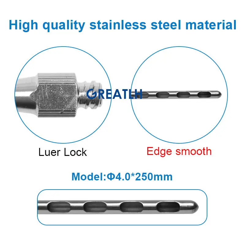 liposuction device stainless steel Luer lok cannula Liposuction needle liposuction cannula