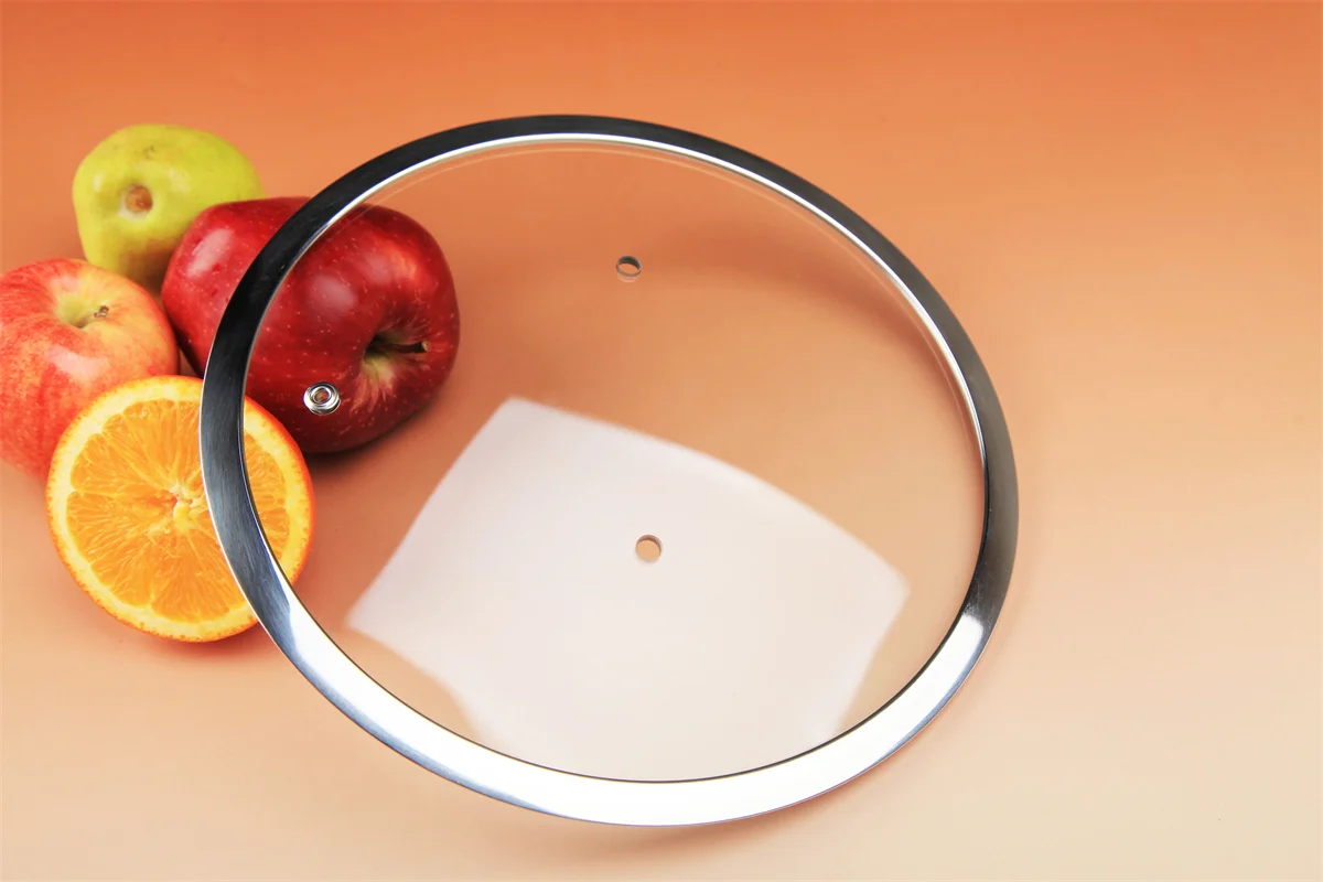 F type Tempered Glass Lid For Kitchen Cookware Cooking Frying Pan Lid