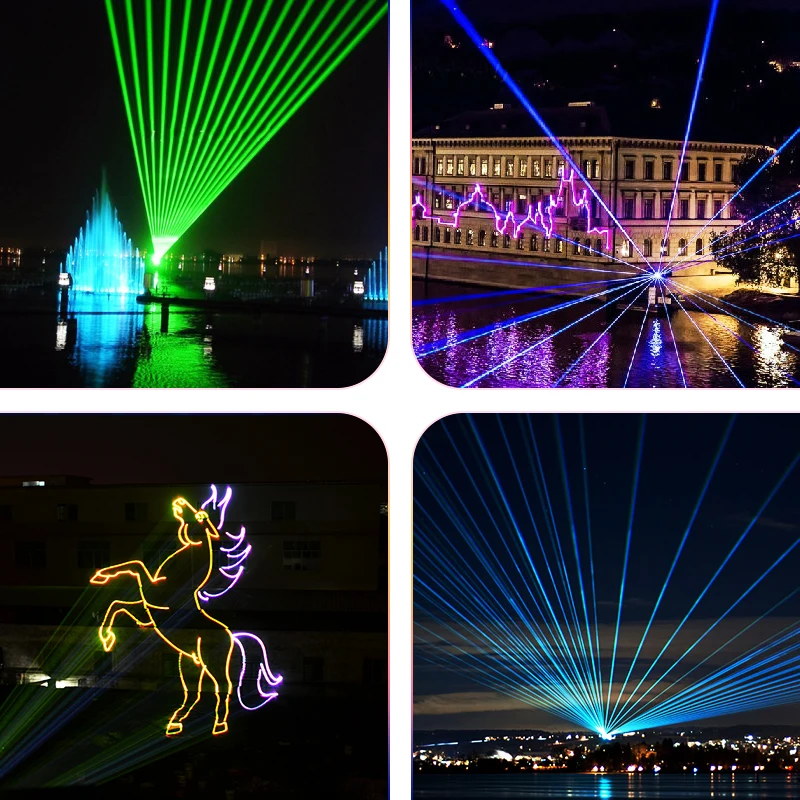 HiLtte 3 Pin DMX 512 Laser Stage Light Full Color RGB IP65 40W High Power dj lights dj laser light disco for Night Club dj