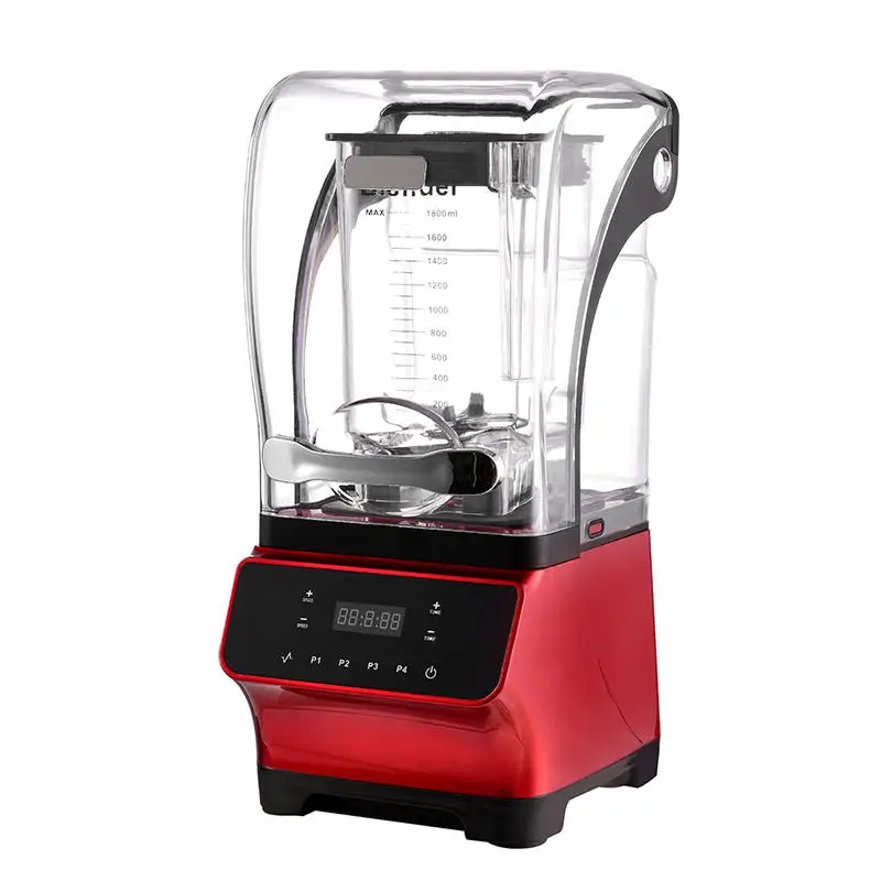 snow cone machine heavy duty ice blender Juice industry silent juicer High-power sound proof cover blender with soundproof cover