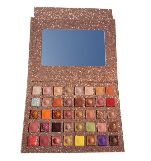 Makeup Wholesale 40 Colors Long Lasting Vegan Makeup Matte Shimmer High pigment New Arrival Customizable Eyeshadow Palette