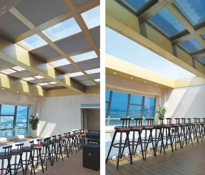 Swing Open Style High Quality Skylight Window smart glass roof skylight with tempered glass and soundproof features