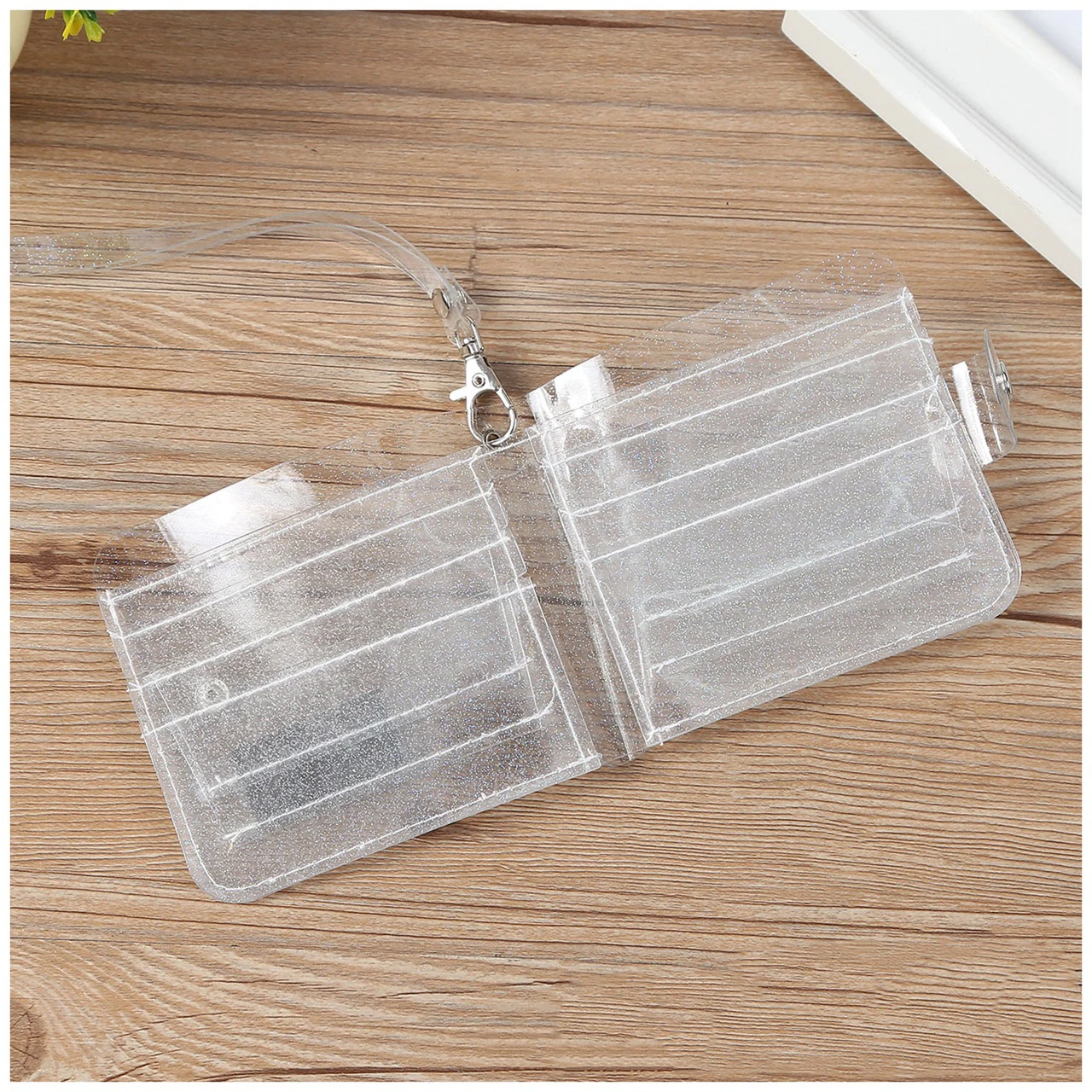 New transparent PVC jelly coin purse card holder girl small wallet bus card holder folding small wallet fashion passport wallet