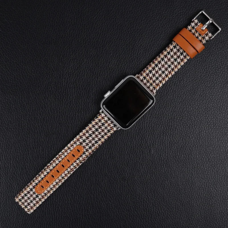
Leather watch bands used for iwatch 1 2 3 4 5 6 series 38 40 42 44 mm high quality classic designer bands 