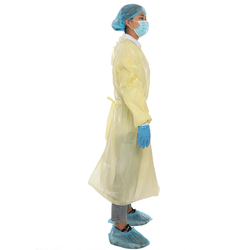Customized Disposable Medical Isolation Gown PP SMS Visitor Gown Blue Color Waterproof Medical Gown Level 2