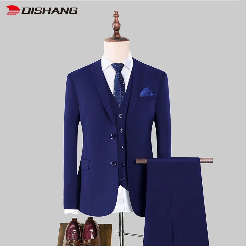 Mens Suits & Blazer 3 Piece Wedding Business Suit Slim Fit Male Classic Style Hot Sale Trendy