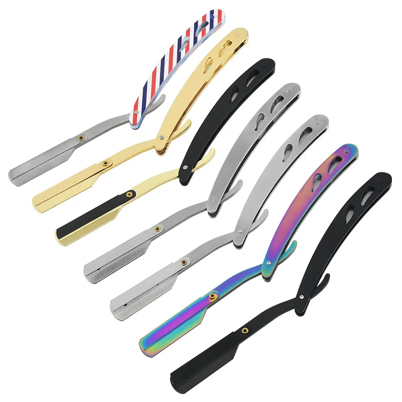 Daily Use Stainless Steel Straight Edge Razor Holder Hair Cutting Razor
