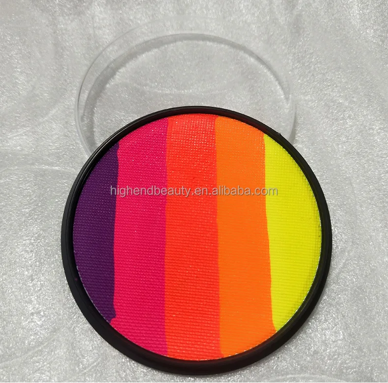 Wholesale customization UV neon pastel split cake liner vegan aqua water activated eyeliner palette