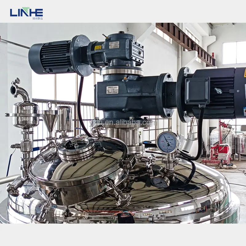 1000L Vacuum Sealed Mixing Pot Cosmetic Cream Homogenizer Oinement Stirring Tank Paste Lotion Blender Sunscreen Agitator Mixer