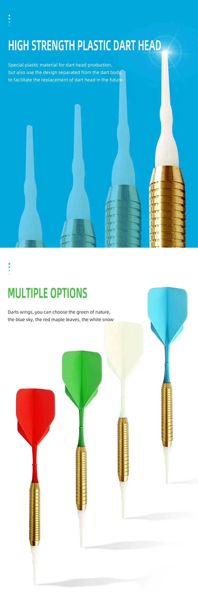 Yulong Brass dart with 100 soft dart tips for electronic dart machine for sale