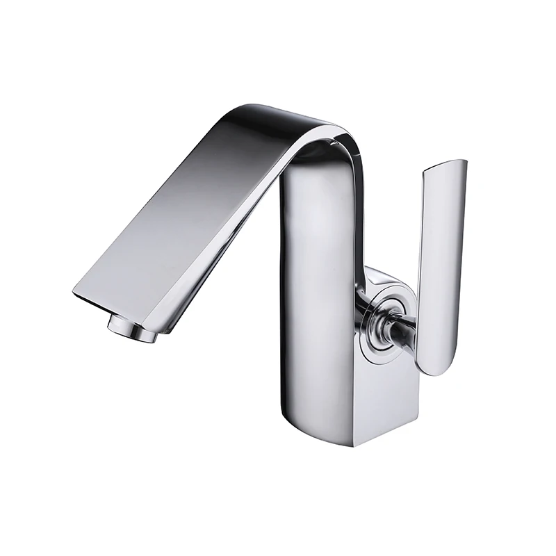 Empolo luxury bathroom copper faucet	hotel high basin Mixer brass health tap brush rose gold single handle water tap