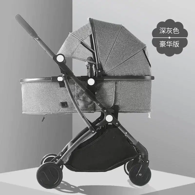2020 latest European style 3 in 1 high landscape baby stroller for traveling
