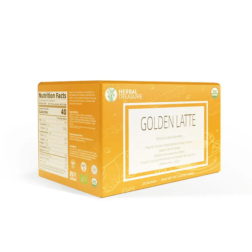 Amazon Hot Selling Turmeric Latte Reishi mushroom Mix Instant Coffee