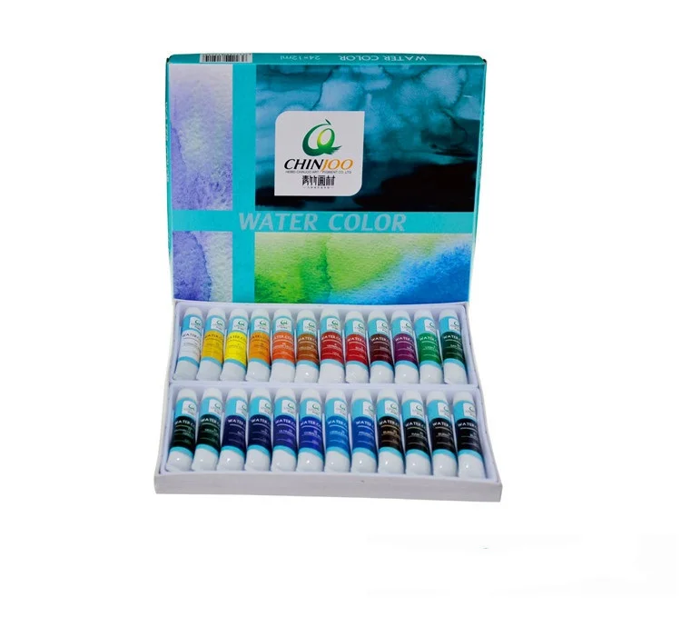 Watercolor paint set professional quality 12/18/24 color 12ml aluminum tube paint customization