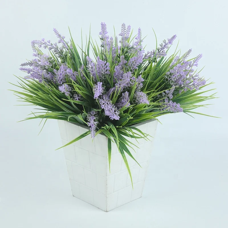 Lifelike Decoration Real Look Lavender Flower Artificial Factory Selling Purple Plastic Grass Support Inner Box + Standard XYC-E